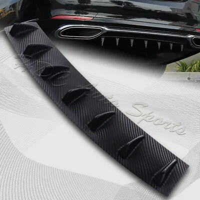 $28.99 • Buy 1 X Carbon Style Rear Lower Bumper Diffuser Fin Spoiler Lip Wing Splitter 34 X6 