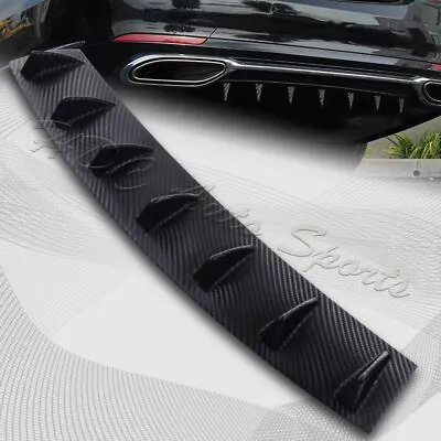 $28.99 • Buy 1 X Carbon Style Rear Lower Bumper Diffuser Fin Spoiler Lip Wing Splitter 34 X6 