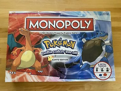 Pokemon Monopoly Kanto Edition - Hasbro Board Game -  New Factory Sealed • $28.95