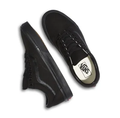 Vans Old Skool Triple Black Womens Skateboard Sneaker New With Box VN000D3HBKA • $45