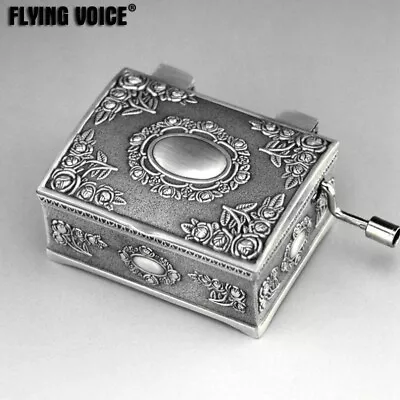 Alloy Pirate Box Music Box Hand Crank Relief Xmas Birthday Gift 40 Tunes Option • £21.59