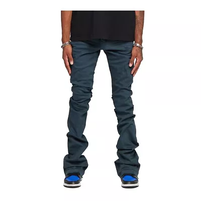 Valabasas Skinny Fit Jeans Super Stacked Mr. Extendo Men Vintage Olive VLBS2321 • $129.99