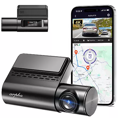 A14 ARPHA 4K Car Recorder 2160P Camera WiFi GPS 0.96 In Display Small Dash Cam • $115.99