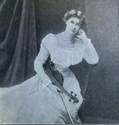 1899 American Violinist Leonora Jackson • $27.99