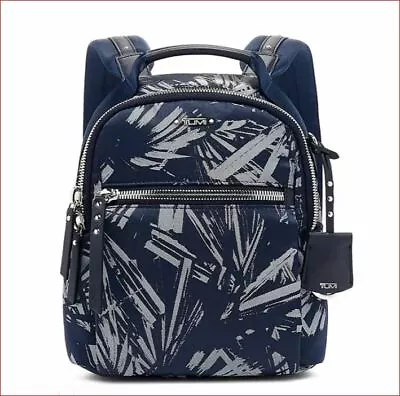 NWT Authentic Tumi Voyageur Witney Blue Palm Print Backpack • $219.88