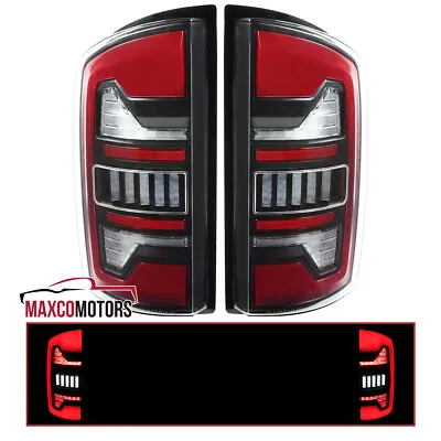 Black LED Tail Lights Fits 2002-2006 Dodge Ram 1500 2500 3500 Pickup Red Tube • $206.49