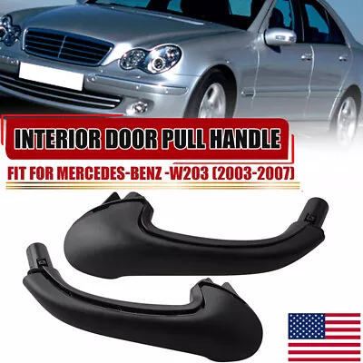 For Mercedes-Benz W203 C-Class Front Left+Right Interior Door Pull Handles Black • $24.43