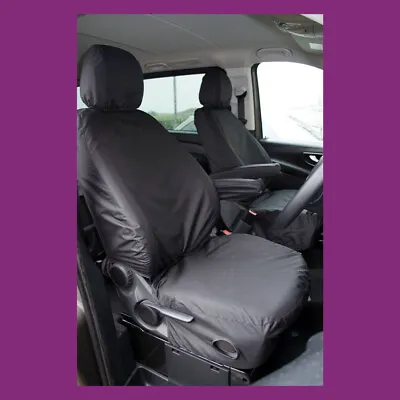 Mercedes-Benz E-Vito Van 2020+ Tailored Waterproof Black Front Pair Seat Covers • $76.47