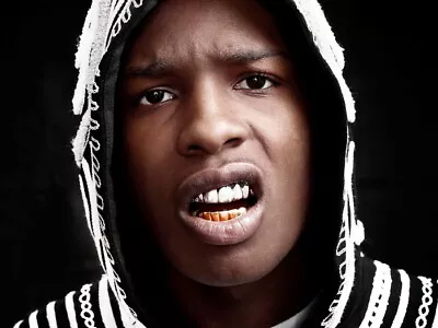 V2754 A$AP ASAP Rocky Portrait Teeth Rap Hip-Hop Rapper WALL POSTER PRINT UK • £13.14