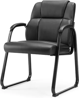 PU Leather Waiting Room Chairs Home Office Desk Guest Chair With Padded Arms  • $145