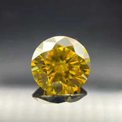 3.0~10mm Yellow Color Round Loose Moissanite Stone VVS1 With GRA Certificate • $8.40