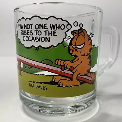 Garfield McDonalds Anchor Hocking Coffee Mug Seesaw VTG USA Made • $8.99