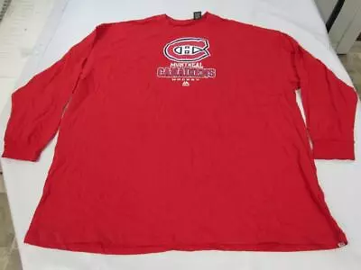 New -Minor Flaw- Montreal Canadiens Mens Size 6XL Majestic Red Long Sleeve Shirt • $9.23