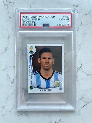 Lionel Messi 2014 Panini FIFA World Cup Brazil Stickers #430 (PSA 8) • $42