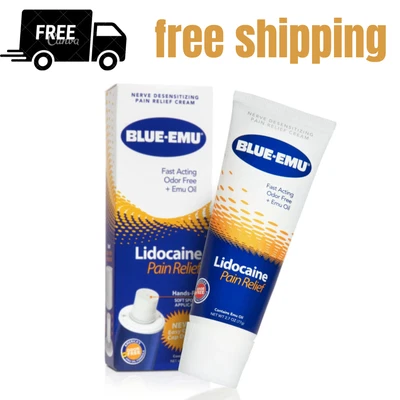 $24 • Buy Blue-Emu Lidocaine Pain Relief Cream, OTC Lidocaine Cream, 2.7 Oz  Free Shipping