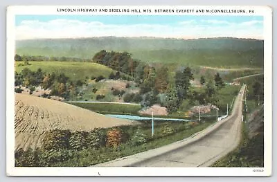 Everett-McConnellsburg Pennsylvania~Lincoln Highway US 30~1920s Postcard • $3