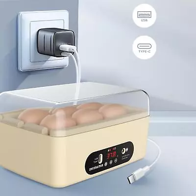 £30.08 • Buy 6 Eggs Incubator Automati Hatching Turner Tray Hatcher Machine For Birds