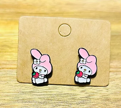 My Melody Earrings New Anime Kawaii Pink Bunny Sanrio • $6