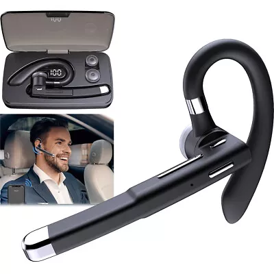 Bluetooth Headset Wireless Headphone Business Earpieces With Mic Charge Case • £20.39