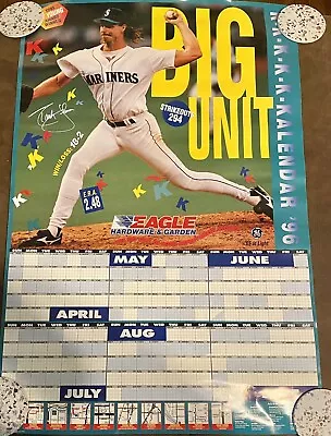 Vintage 90s MLB Baseball Randy Johnson Seattle Mariners Poster • $12