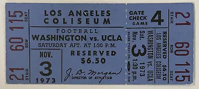 1973 UCLA Vs Washington Football Ticket Stub - College NCAA • $9.99