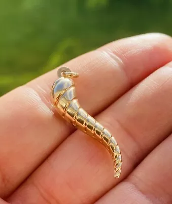 £109.95 • Buy Italian 9k 9ct Yellow Gold Cornicello Horn Of Plenty Pendant Charm, UNOAERRE.