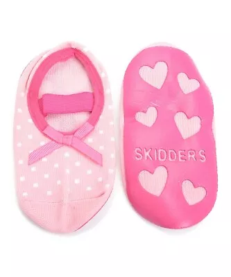 SKIDDERS Kids Gripper Socks PINK POLKA DOT MARY JANE - Medium (up To 18 Months) • $12.95