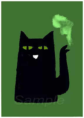 Bc04 Vintage Black Cat Coffee Advertising A4 Poster Print • £3.51