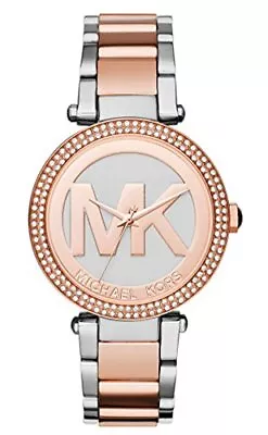 Michael Kors Parker Two-Tone Dial Stainless Steel Quartz Ladies Watch MK6314 • $129.95