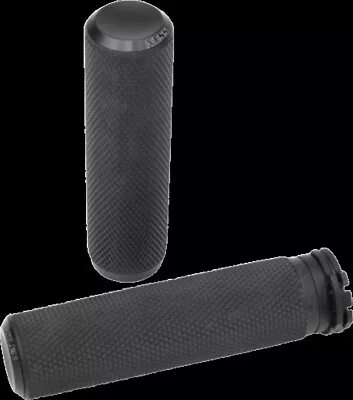 Arlen Ness 07-325 Black Fusion Knurled Hand Grips For Harley Cable Op Throttle • $58.46