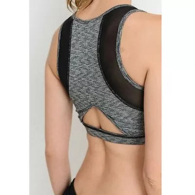 Marle Grey Sports Bra With Mesh Wrap Panels • £6.74