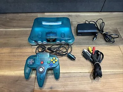 Nintendo 64 Clear Blue Console N64 Chose Original Controller Cables • $112