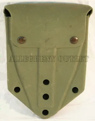 Us Military Entrenching E-tool Folding Shovel Od Carrier Pouch Cover Clips Exc • $9.90