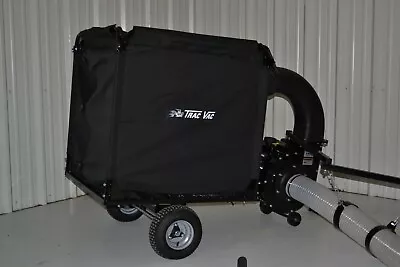 Trac Vac 477 Lawn Mower Bagger Vacuum Pull Behind 7 Hp Leaf Folding Trailer • $1995
