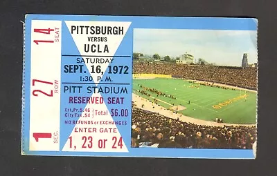 UCLA Vs PITTSBURGH FOOTBALL TICKET STUB SEPT 16 1972 PITT STADIUM MARK HARMON QB • $24.99