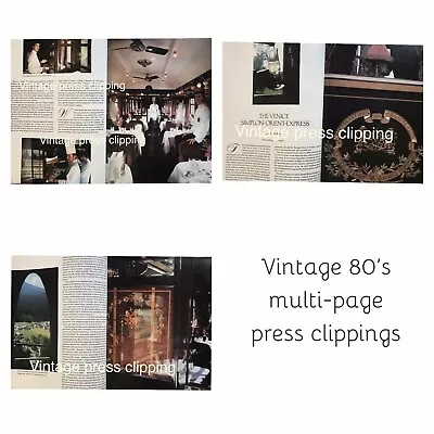 Venice Simplon-Orient Express PRESS CLIPPING  Multi-Pg Article History Photo • $9.79