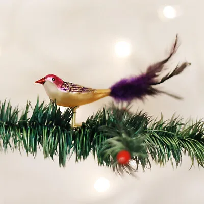 Old World Christmas Miniature Lovebird Clip-on Glass Christmas Ornament 18005 • $12.48