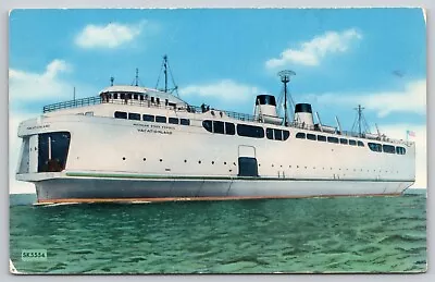 Postcard MI Straits Of Mackinac Vacationland Ferry • $4.21