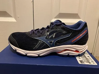 Mizuno Wave Inspire 14 Mens Running Shoes Navy Blue Red White Size 7 • $84.99
