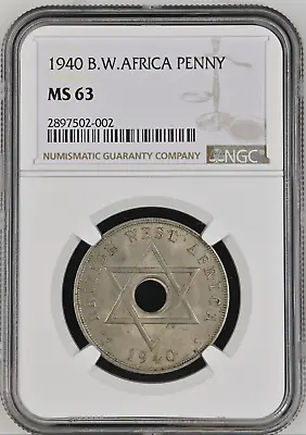 £24.99 • Buy 1940 Penny MS63 British West Africa NGC