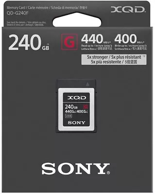 Genuine Sony G Series Tough 240GB XQD Card 5X Stronger 440MB/s UK Seller • £311.39