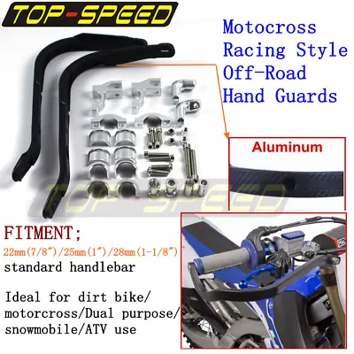 Dirt Bike Motocross Handguards Hand Guard Bracket 22/25/28mm For Honda Yamaha • $17.99