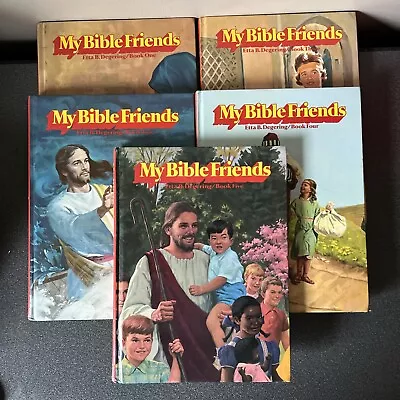 Vintage My Bible Friends 5 Volume Set HARDCOVER Etta Degering 1977 • $75