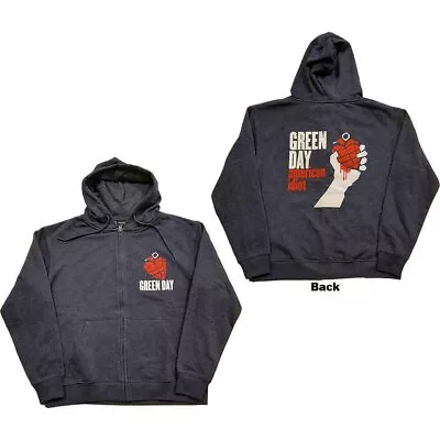 Green Day 'American Idiot' Navy Blue Zip Hoodie - NEW • $39.45