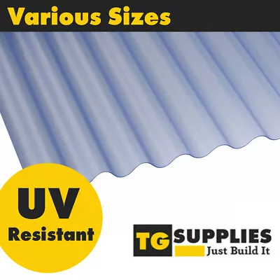 Mini Corrugated Miniature PVC Roofing Sheet Translucent And Clear Various Sizes • £15.48