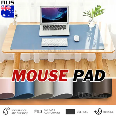 Leather Large Mouse Pad Gaming Desk Mat Anti Slip Extended Waterproof Mousepad • $18.20