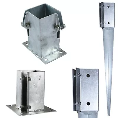 £145.80 • Buy Fence Post Spike Shoe Brackets Bolt Down 50mm 75mm 100mm DECKING Post Galvanised