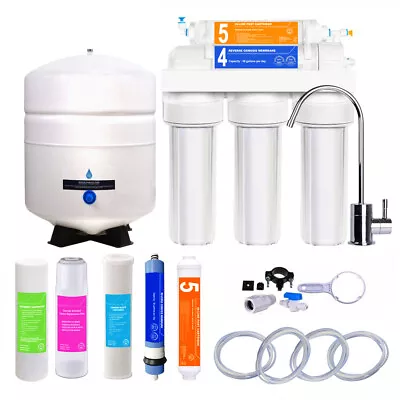 5 Stage Home Drinking Reverse Osmosis System RO Water Filter System NSF Membrane • $99.69