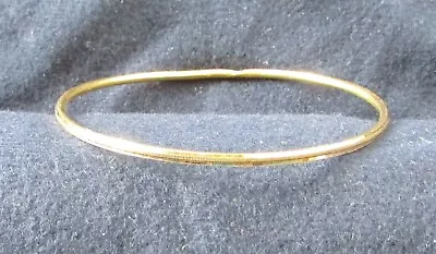 SOLID BANGLE YELLOW GOLD BRACELET 22k 14.0 GRAMS 2 5/8  INSIDE DIAMETER • $1864.51