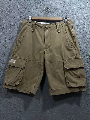 Polo Jeans Company Size 30 Long 12” Inseam Y2K Baggy Khaki Cargo Shorts • $21